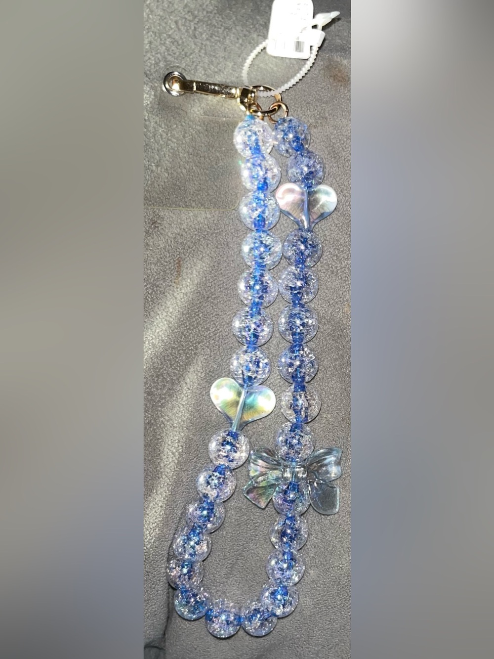 Iridescent Sparkling Blue Cell Phone Lanyard NWT